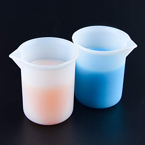 Coopay 12 PCS 100 ml Silicone Measuring Cups for Resin Non-Stick Mixing Cups Glue Tools, Precise Scale for for Resin DIY Craft Jewelry Making Coopay
