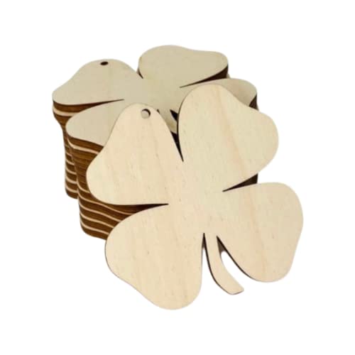 ALL SIZES BULK (12pc to 100pc) Unfinished Wood Wooden Shamrock Laser Cutout Dangle Earring Jewelry Blanks Charms Ornaments Shape Crafts Made in Texas Texan Wood Crafts