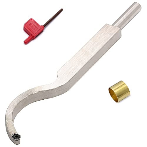 Carbide Tipped Woodturning Tool H8.9 Carbide Wood Lathe Tool Extend mini Swan Hollower Made of Stainless Steel with 1pcs 8.9mm Round Carbide Cutter Dirtech