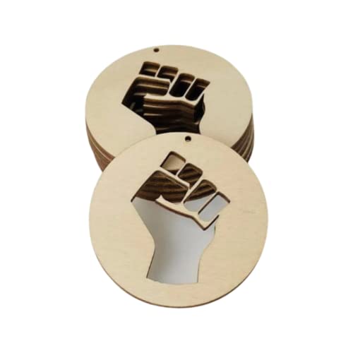 ALL SIZES BULK (12pc to 100pc) Unfinished Wood Laser Cutout AFRICA FIST Dangle Earring Jewelry Blanks Charms Shape Crafts Made in Texas Texan Wood Crafts