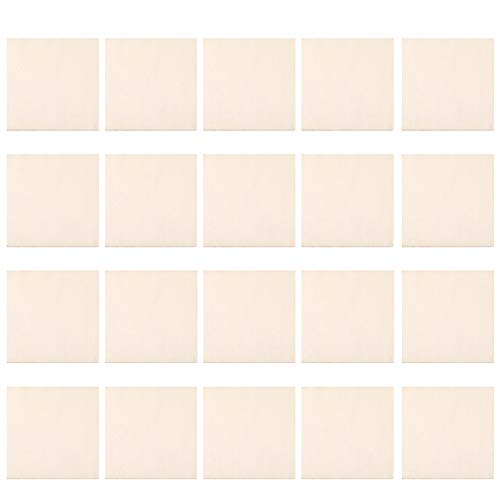 Healifty 20pcs Unfinished Wood Crafts Wooden Square Cutouts Unfinished Wood Squares Wooden Chips for Crafts Homemade Ornaments Wood Craft Slices Wood Healifty