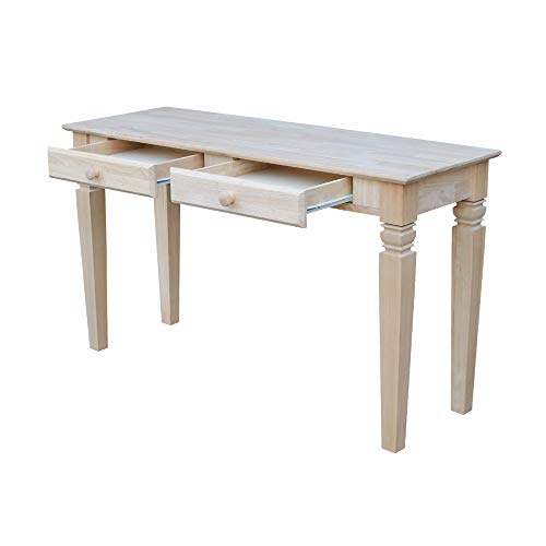 International Concepts Java Sofa Table with 2 Drawers, Unfinished IC International Concepts