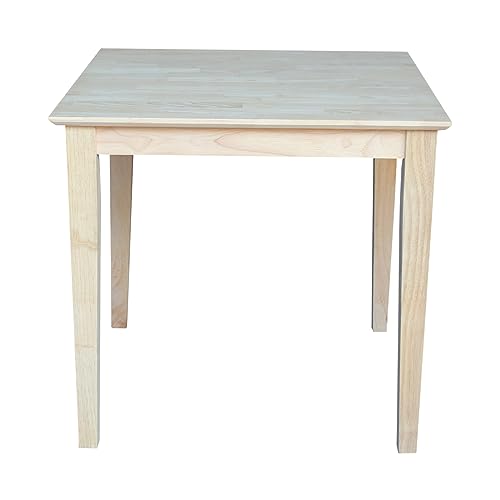 International Concepts Square Solid Wood Top Table with Shaker Legs, 30-Inch IC International Concepts