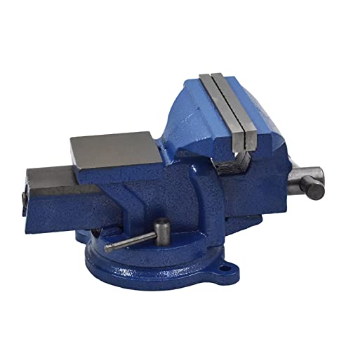 findmall Heavy Duty Bench Vise 360 Swivel Base Bench Vise Table Top Clamp with Lock, Big Size Anvil Top (6'') findmall