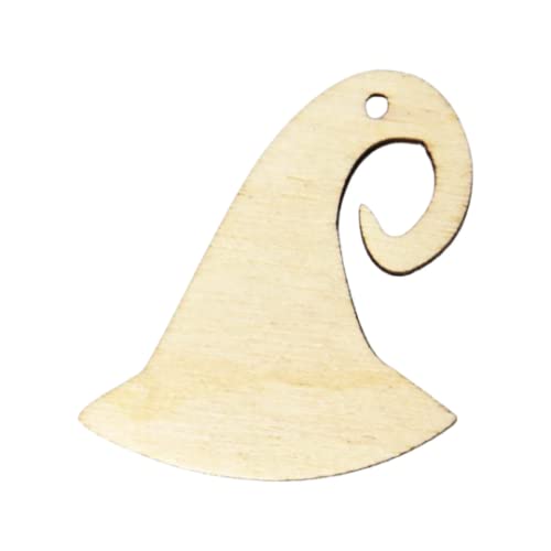 ALL SIZES BULK (12pc to 100pc) Unfinished Wood Wooden Laser Cutout Halloween Witch Hat Witches Dangle Earring Jewelry Blanks Shape Charms Crafts Made Texan Wood Crafts