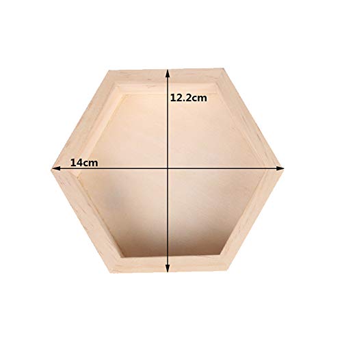 lasenersm 1pc Wooden Necklace Jewelry Display Tray Hexagon Solid Wooden Jewelry Tray Trinkets Storage Tray Jewelry Storage Display Holder for lasenersm