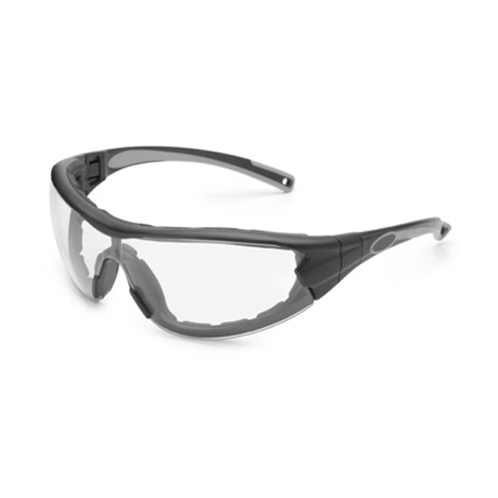Gateway Safety 21GB79 Swap Wraparound Hybrid Eye Safety Glasses/Goggles, Clear Anti-Fog Lens, Black Frame with Foam Edge Gateway Safety
