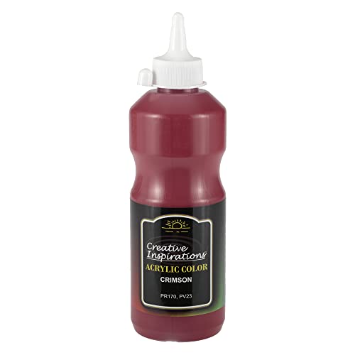 Creative Inspirations Acrylic Paint - Smooth, Rich, Creamy, Free-Flowing and Washable Paint, Crimson, 500 mL Bottle Creative Inspirations