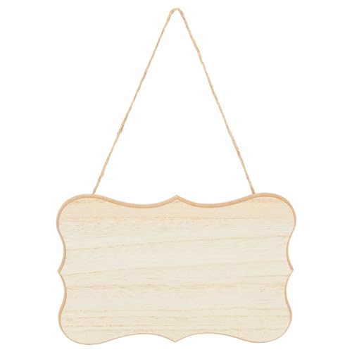 6-Pack of Unfinished MDF Hanging Wood Plaques for Crafts with Jute Rope, Blank 9x6-Inch, 1/4-Inch Thick Wooden Sign for DIY Painting, Art Projects, Juvale