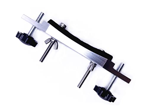 TUOREN 1 Set Acoustic Guitar Bridge Clamp 6 & 12 String Acoustic Guitar Bridge Repair Replace Tool with 2 Metal Blocks, L Wrench TUOREN