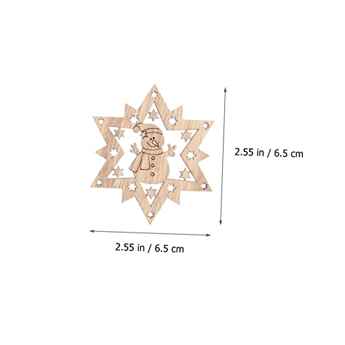 ABOOFAN Christmas Carved Wooden Slice s en Unfinished Wooden Star Ornament ABOOFAN