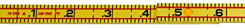 Rhino Rulers Folding Engineer's Ruler 6' Length (10ths and Inches) - 55125 US Tape Company
