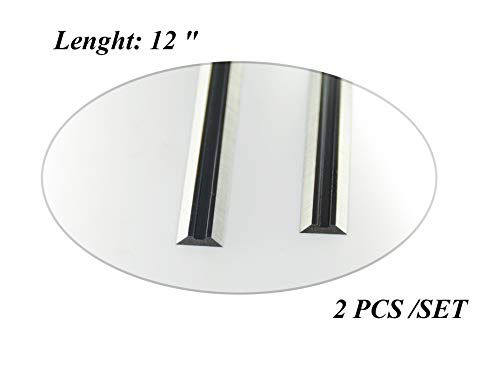 12 Inches Planer Blades Knives HSS Replacement for Model Makita 2012 and 2012NB Thickness Planer Heat Treated Double edge- Set of 2 Asieg Tool
