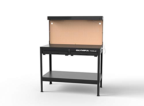 Olympia Tools Multipurpose Workbench with Light, 87-883-917 , Black Olympia Tools