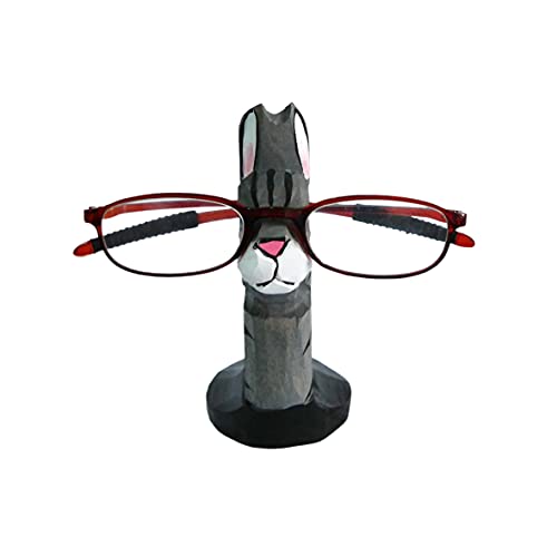 MAGIC WOOD Wood Handcarved Animal Glasses Stand Sunglass Holder Display Desktop Eyeglassed Holder Holiday Decoration Gift For Home Office(Cat) MAGIC WOOD
