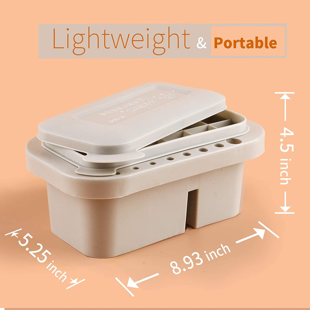 Multi-Use Paint Brush Basin with Brushes Holder,Washer,Trays,Palette Box-Artist Cleaner Cup for Watercolor Oil Acrylic Gouache Painting with Lid WoodArtSupply