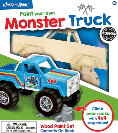 Craft Set - Monster Truck Premium Wood Paint Kit
