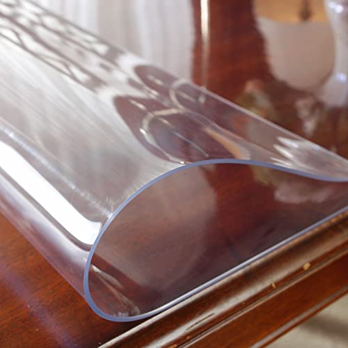 OstepDecor Clear Table Protector 2mm Thick, 24 x 48 Inch Clear Table Cover Protector, Plastic Table Cover, Clear Desk Mat Desk Pad, Desk Protector OstepDecor
