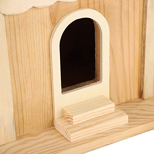 Wooden Bird House, 7.9x7.9x5.9in Bird Houses for Outside Birdhouse for Outside Garden Patio Decorative Nest Box Bird House for Swallow Sparrow Cyrank