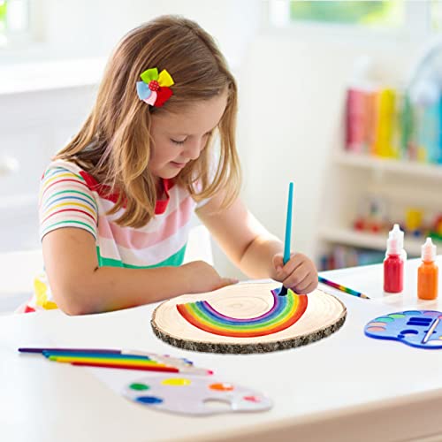 ZYNERY 3 Pcs Wood Slices for Centerpieces 13-15 Inches, Unfinished Wood Rounds Rustic Wedding Decor, Natural Paulownia Wood Centerpieces for Tables, ZYNERY