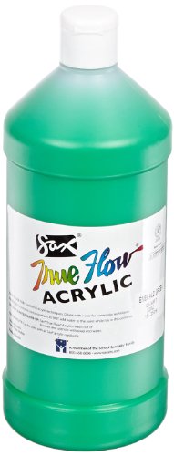 Sax True Flow Heavy Bodied Acrylic Paint - Quart - Set of 6 - Assorted Colors Sax