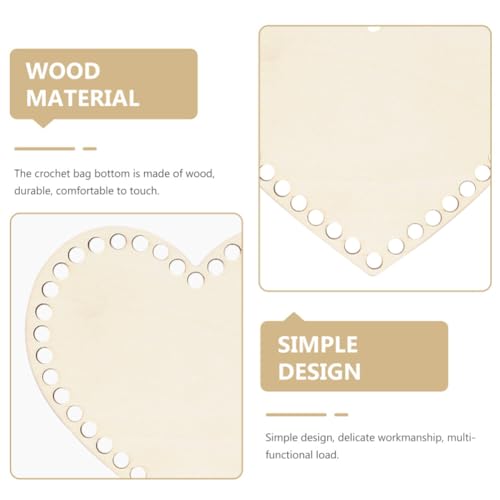 STOBOK 4pcs Wooden Basket Bottoms for Knitting Wooden Basket Bottom Basket Bottom for Crochet for Crochet Unfinished Wooden Round Weaving Knitting STOBOK