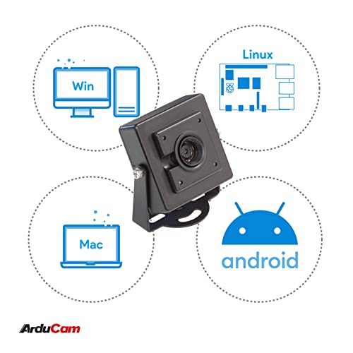 Arducam 8MP IMX179 Lightburn Camera, Autofocus USB Camera Module with Metal Case, Ultra HD Embedded USB Camera for Raspberry Pi, Windows, Linux, Arducam