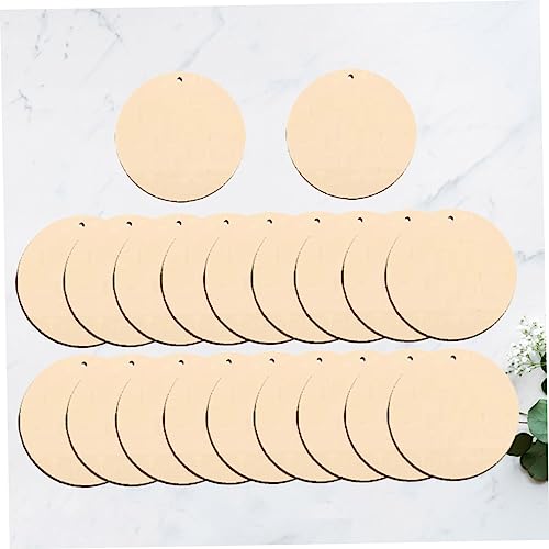 ABOOFAN 100 Pcs Wood Decorative Earrings Diy Earring Kit Unfinished Earrings Goodie Bag Filler Unfinished Round Earrings Paintable Earrings Jewelry ABOOFAN