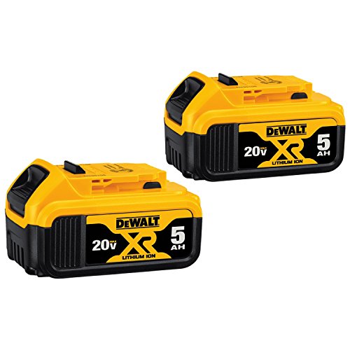 DEWALT 20V MAX XR Battery, 5 Ah, 2-Pack (DCB205-2) DEWALT
