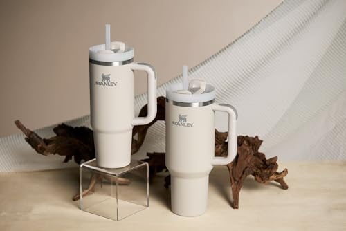 Stanley Quencher H2.0 Soft Matte Collection, Stainless Steel Vacuum Insulated Tumbler with Lid and Straw for Iced and Cold Beverages, Dune, 40 oz STANLEY