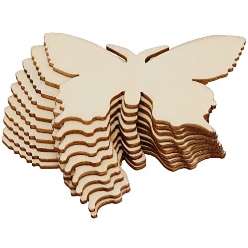 HOZEON 80 PCS Wood Butterfly Crafts, Wooden Butterfly, Wooden Butterfly for Crafts Butterfly Wood Cutouts for Painting, DIY Project, Decorations HOZEON