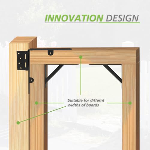 LANMIERT Fence Gate Kit, Anti Sag Gate Kit for Wooden Fence; Heavy Duty Gate Kit with Gate Latch; Gate Hardware for Wooden Gate Fence, Driveway LANMIERT