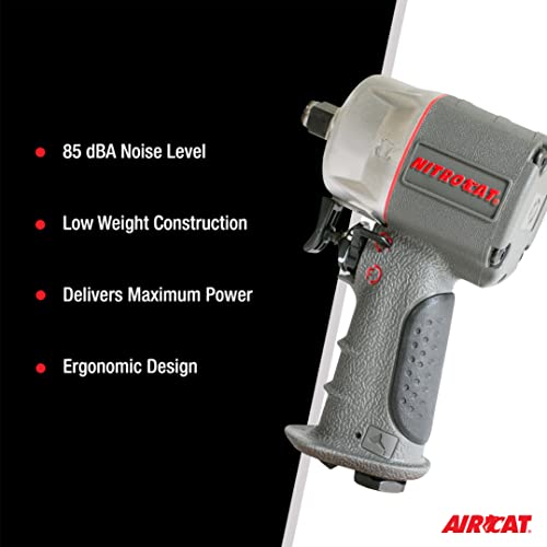 AIRCAT Pneumatic Tools 1056-XL 1/2-Inch NITROCAT Composite Compact Impact Wrench : Low Weight Power Impact Wrench : Tool for Automotive Improvement & AIRCAT