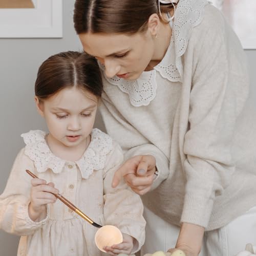 Tofficu 50 Pcs 25MM Wooden Beads for Crafts, Unfinished Wood Beads Bulk Without Holes, Small Wood Loose Beads for DIY Painting Carving Craft Tofficu