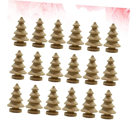VILLCASE 20pcs Christmas Tree Figures Christmas Craft Supplies Unfinished Wood Snowman Blank peg People Nativity Decor Dinner Table Decor Unfinished VILLCASE