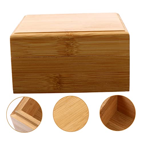 MAGICLULU 3 Pcs Wooden Storage Box Unfinished Wood Crates Jewelery Organzer Jewelry Organizer Clear Wooden Treasure Containers Tarot Jewelery MAGICLULU