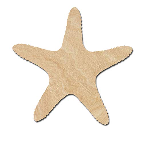 Starfish Wooden Cutouts for crafts, Laser Cut Wood Shapes 5mm thick Baltic Birch Wood, Multiple Sizes Available Elliefont Styles