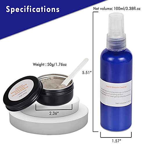 Premium Resin Polishing Kit, Epoxy Polishing Kit, Polishing Compound for Epoxy Resin High Gloss Finishes, Epoxy Resin Polish, Smooths Out Counters HT HOMETINKER