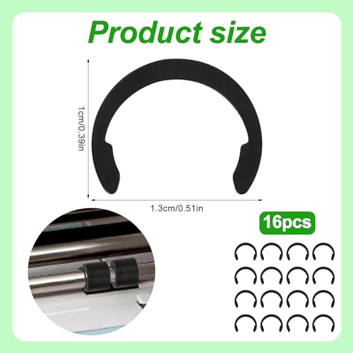 16pcs Retaining Clip Rings Compatible with Cricut Maker/Explore Air, Rubber Roller Replacement Parts Rubber Roller Resolution for Cricut PEUTIER