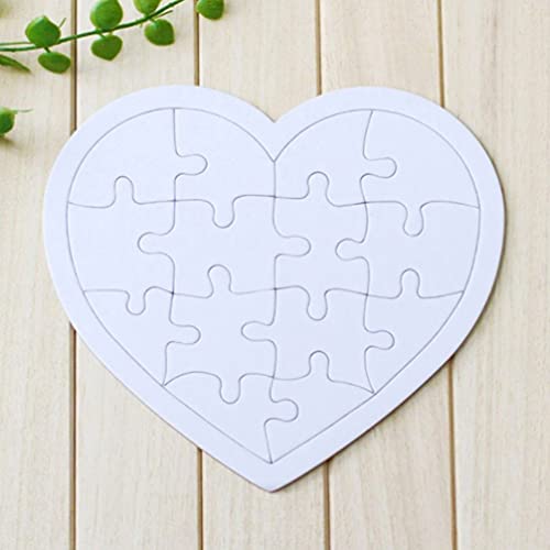 Toyvian Sublimation Blank Puzzle, 4 Pcs Kids Coloring Blank Puzzle, Four Shapes Drawing Board, Use As Party Favors, DIY Invites and More (Random Toyvian