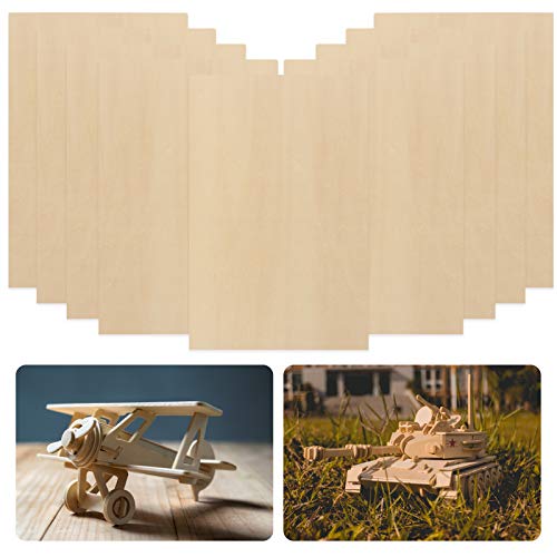 ABuff 20 Pack Basswood Sheets 1/16, 8 x 12 Inch Thin Craft Plywood Wood Sheets, Unfinished Plywood Board Thin Wood Board Sheets for Crafts, Model ABuff