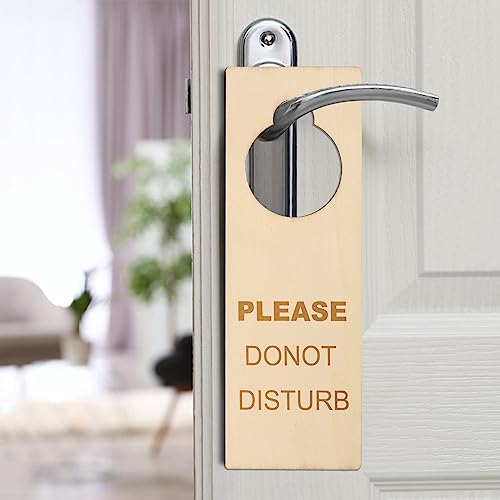 40 Pieces Unfinished Wood Door Knob Hangers, 8.7 x 3.15 x 0.1 Inch, Door Knob Signs for Painting, DIY Craft, Home, Office Hotel Decoration, Business GNIEMCKIN