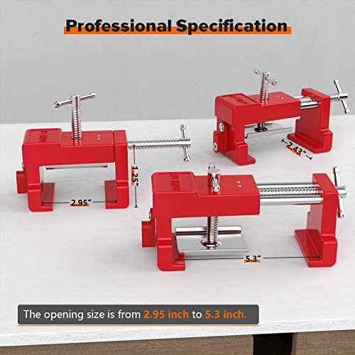 Cabinet Clamps, Cabinet Installation Clamps Cabinetry Clamps Cabinet Face Frame Clamps Cabinet Tools with Two Side Screws and Alignment Plate, 2 Sebupar