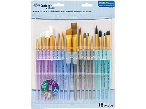 Royal Brush Crafter's Choice Variety Brush Value Set, Multicolor TANGDIAABBCC