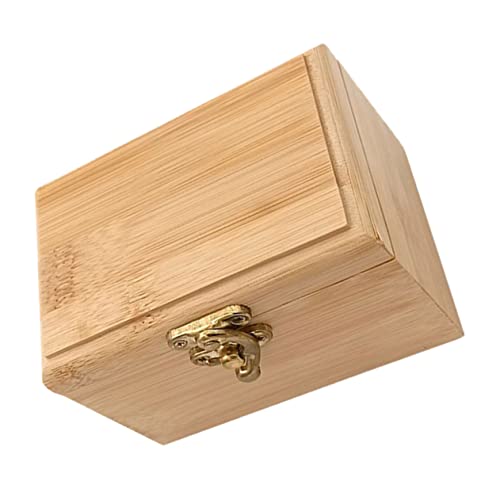 Holibanna 1pc Box Wooden Storage Box Makeup Organizers Jewelry Organizer Necklace Storage Bag Unfinished Girls Ring Holder Wood Watch Display Case Holibanna