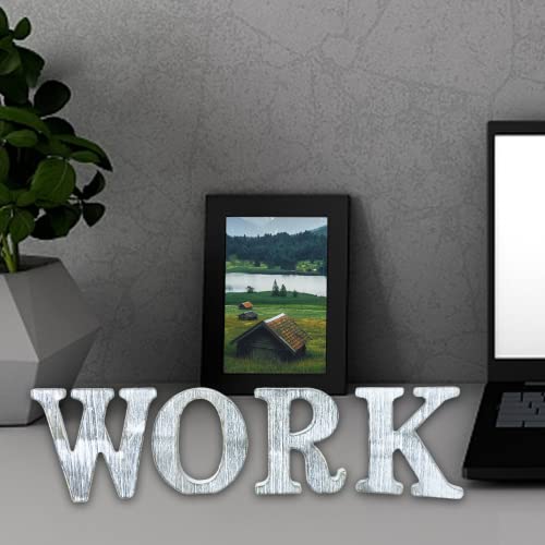 WOODOUNAI 4 Inch Wood Letters Unfinished Rustic Wood Letters for Wall Decor Decorative Standing Letters Slices Sign Board Decoration for Craft Home woodounai