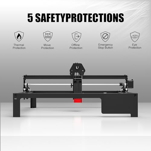 IWECOLOR Laser Engraver, 50W High Accuracy Laser Engraving Machine with 410x400mm Large Working Area, 5.5-7.5W Laser Power Engraver and Cutter for IWECOLOR