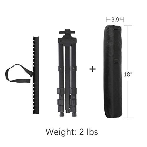 STARHOO Easel for Painting Canvas - Aluminum Art Easel Stand for Table Top/Floor 17" to 63" Adjustable Height with Portable Bag Classic Black Starhoo