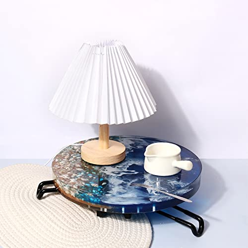 Fuerlun Large Resin Molds, 14 Inch Round Silicone Molds with 3 Pcs Hairpin Legs, Epoxy Resin Casting Molds for Table, Round Stool, Big Tray, Clock, Fuerlun