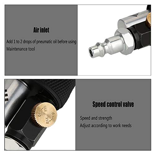 Valianto 2" 3" Mini Air Sander, Pneumatic Sander Random Orbital Eccentric Dual Action Polisher with M6 Thread Plate (2" and 3"),- Adjustable Airflow Valianto